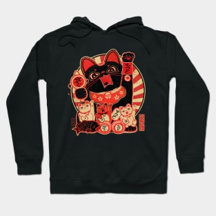 Lucky Cat Revolution T Shirt Hoodie